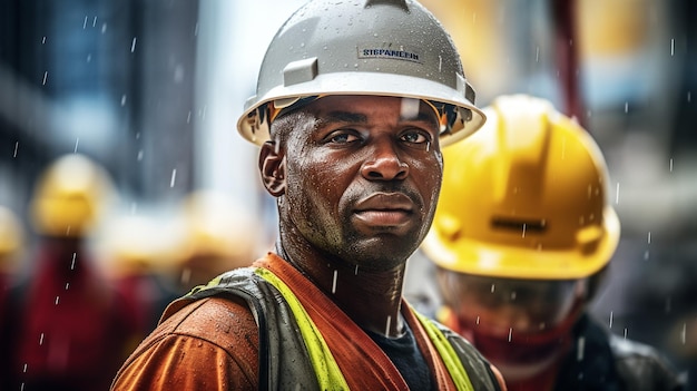 Photo capturing the essence of Labor Day with tall skyscrapers representing the urban workforce