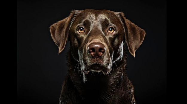 A Photo capturing the hyper detailed expression of a dog's face