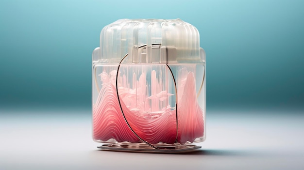 A Photo capturing the intricate details of dental floss