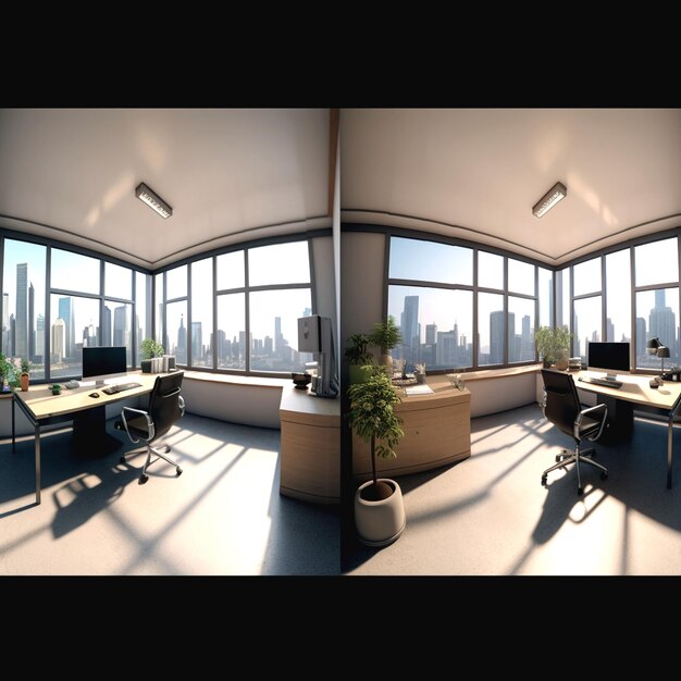 photo capturing an office space