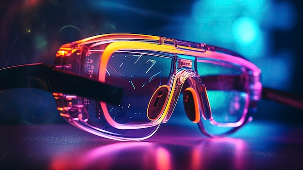 A Photo capturing the vibrant colors and functionality of a digital eye strain relief device