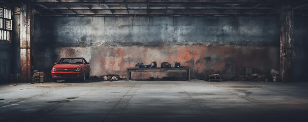 Photo photo of a car body repair shop empty copy space