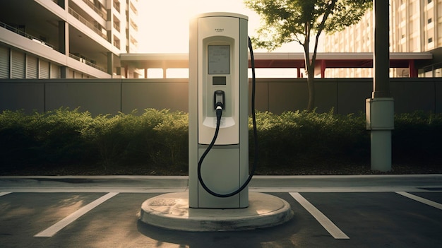 A Photo of a Car Rental Charging Station