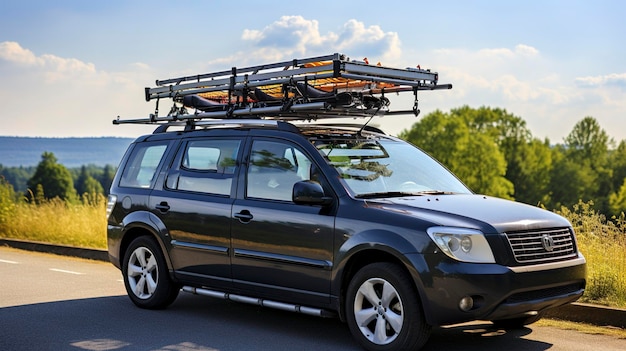 A Photo of a Car Rental Roof Rack