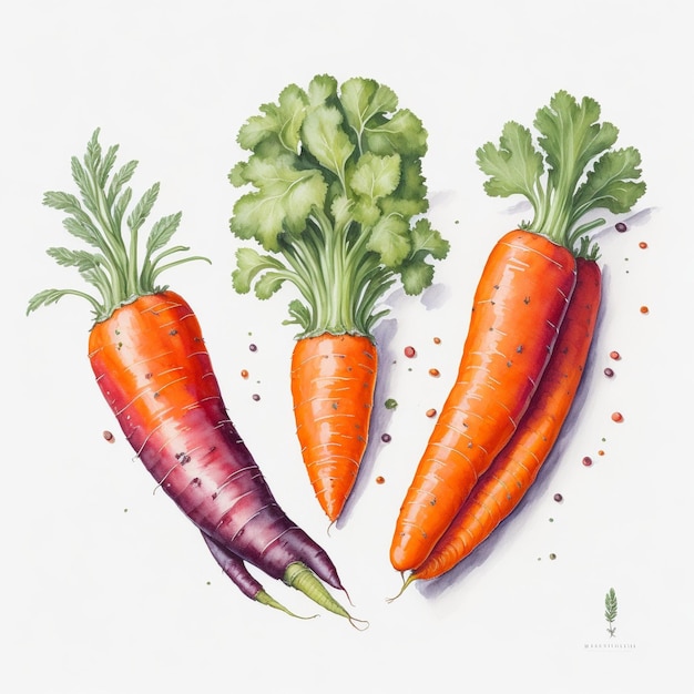 Фотография моркови, идеально подходящая для отслеживания