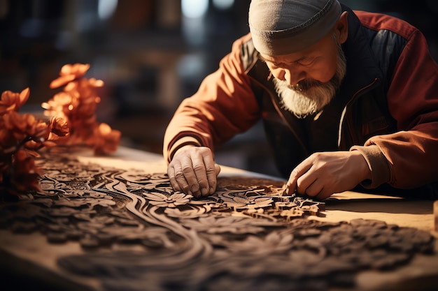 Photo of carving craft activity