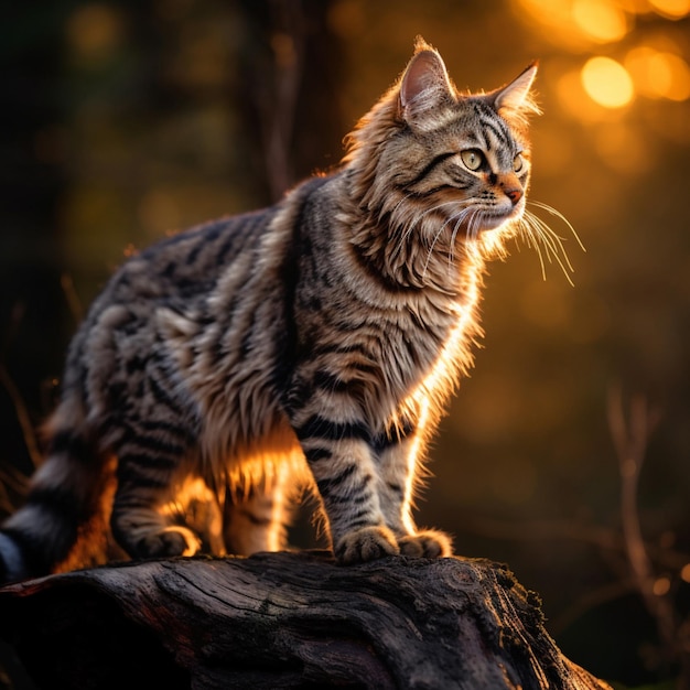 photo of Cat full shot high quality hdr 16k ultra hd wild