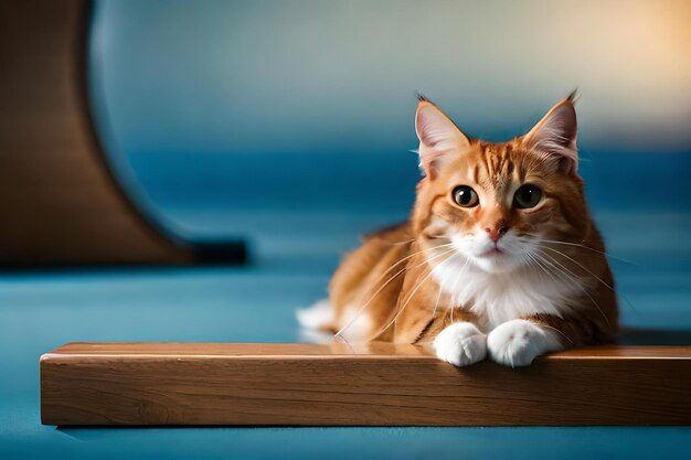 photo a cat laying on a wooden floor