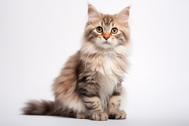 photo of a cat on a plain white background