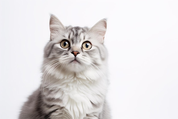 photo of a cat on a plain white background