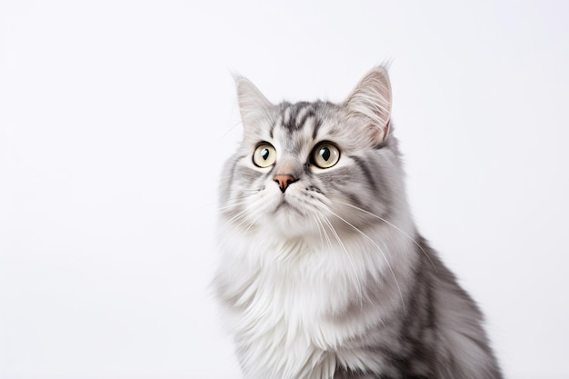 photo of a cat on a plain white background