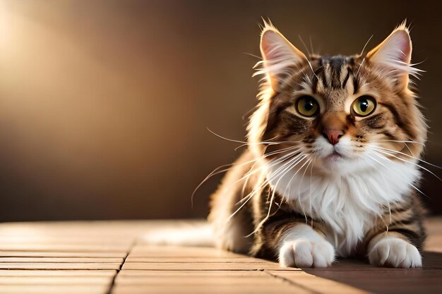 photo a cat and a rat are looking at each other