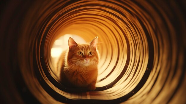 Photo a photo of a cat tunnel for play