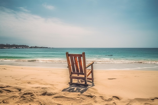 Photo chair on the beach