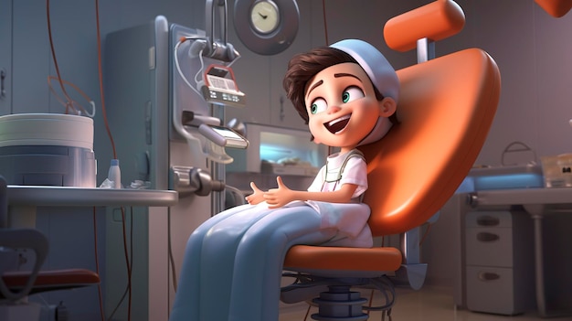 photo of a character undergoing a dental procedure