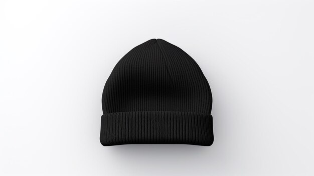 Photo of Charcoal Beanie Hat isolated on white background