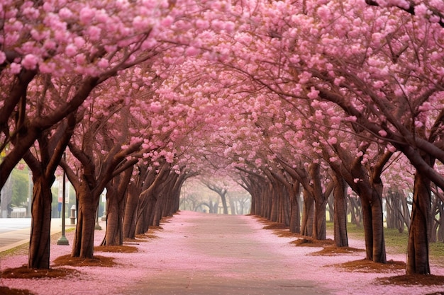 Photo cherry blossom of spring