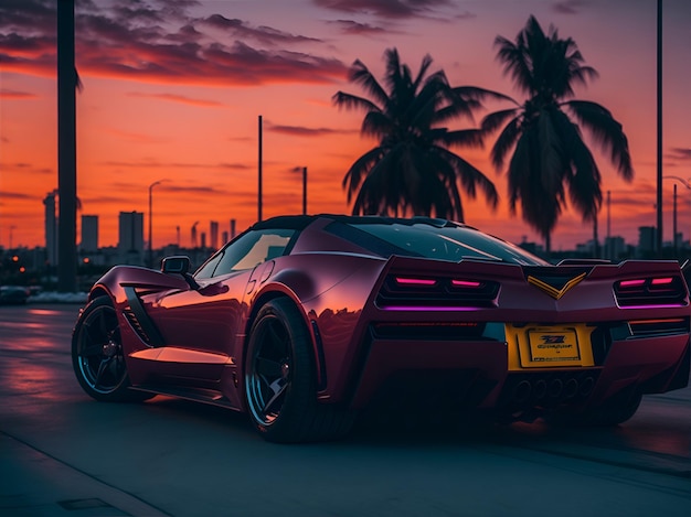 Photo photo of a chevrolet corvette in miami