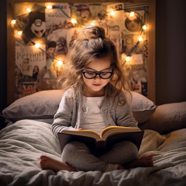 photo child enjoying reading