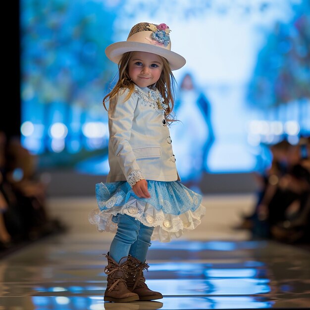 Photo photo of a child girl fashion