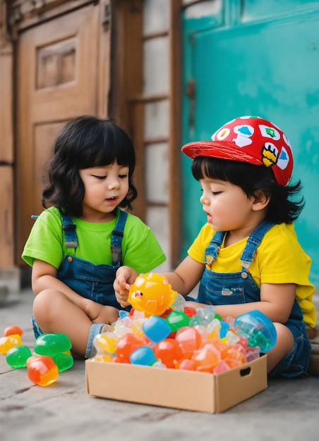 写真 写真 子供のプラスチックのおもちゃ