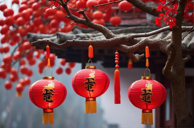 Photo Chinese new year 2024 year of the dragon festival decorations backround