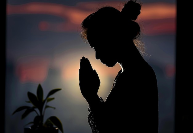 Photo photo of christian prayers hands holding cross while praying