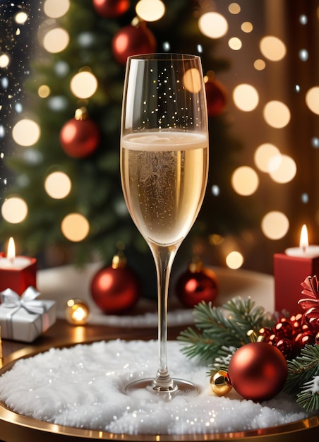 Фотография рождественского шампанского