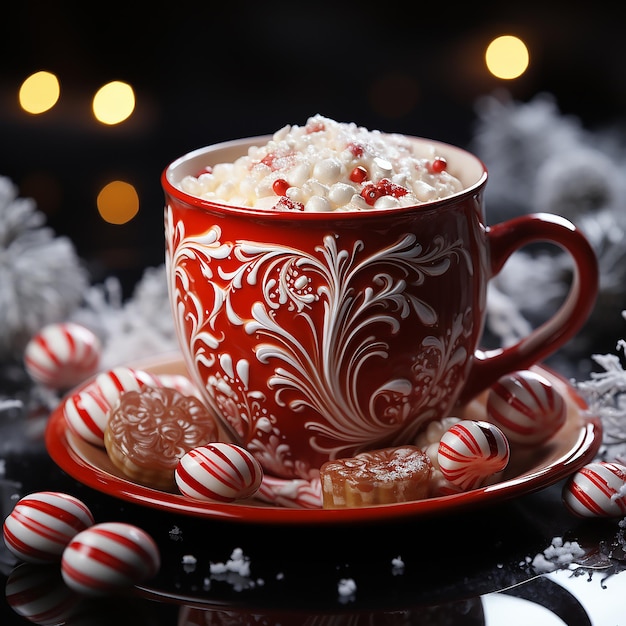 Photo photo of a christmas cup