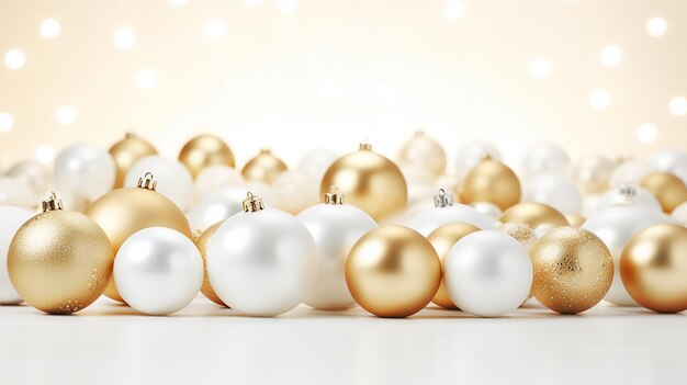 Photo christmas golden decoration on white