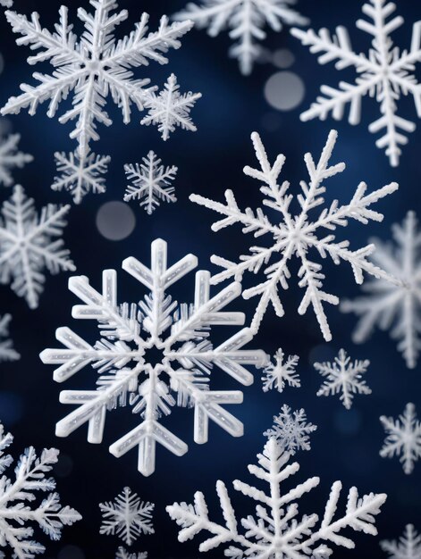 Photo Of Christmas Snowflake Patterns In The Air