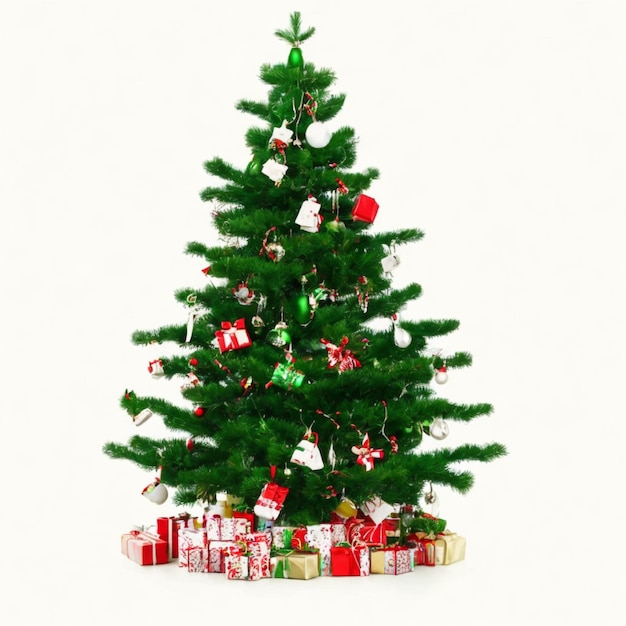 Foto foto albero di natale con regali