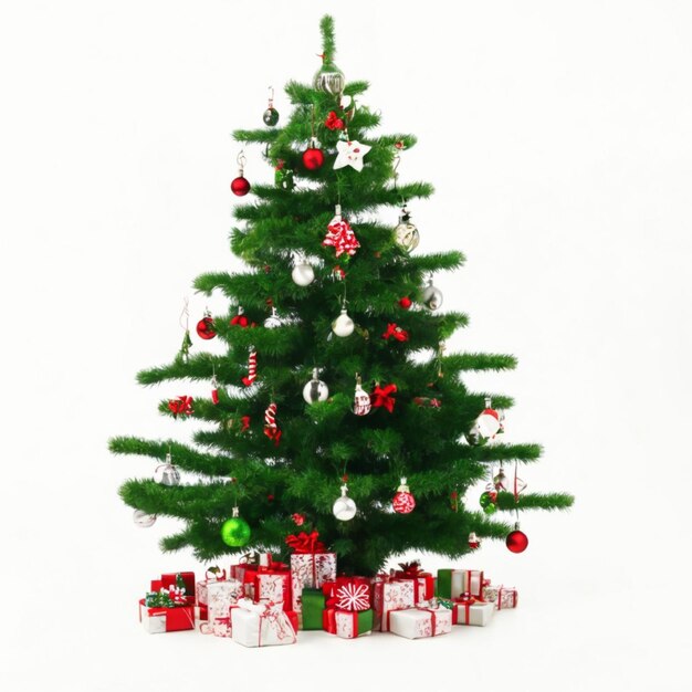 Photo Christmas Tree With Gifts