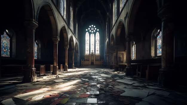 A photo of a church with the word church on the bottom left