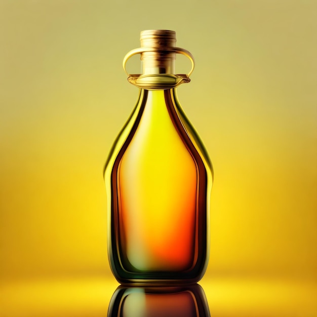 На фото кинематографическая желтая банка, бутылка масла