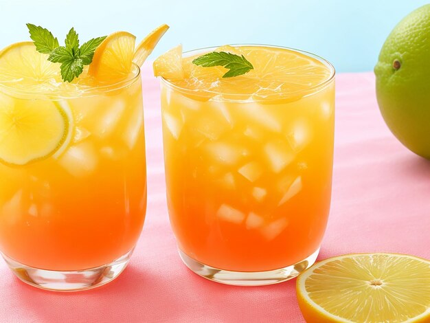 Photo citrus burst vibrant cocktail for a flavorful refreshment