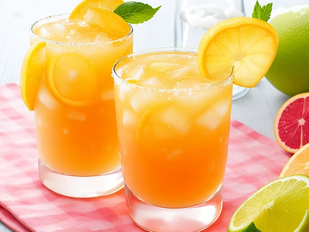 Photo citrus burst vibrant cocktail for a flavorful refreshment