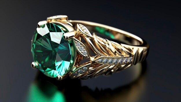 A photo of a classic gemstone ring