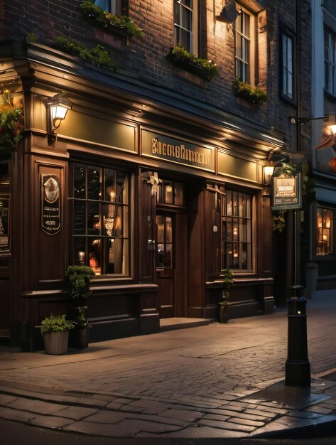 Photo Of Classic Irish Pub Illustration