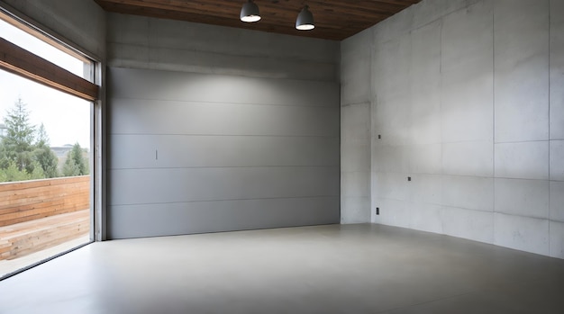 photo of clean garage minimal background