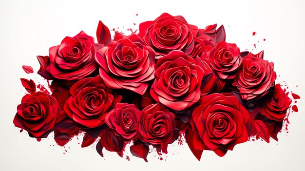 Photo of close love present on valentines day luxury bouquet of red roses