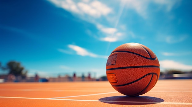 photo close up of a basketball ball