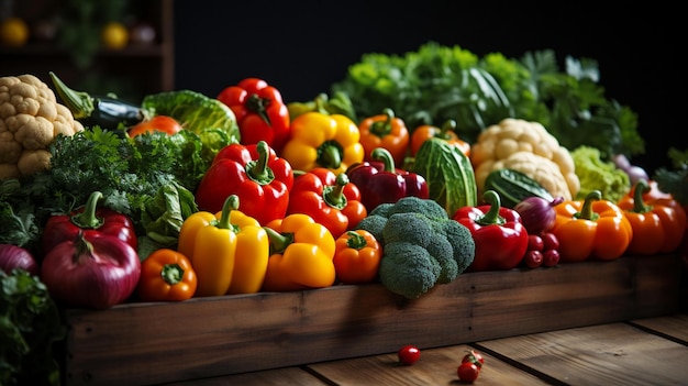 photo close up of box with ripe vegetables