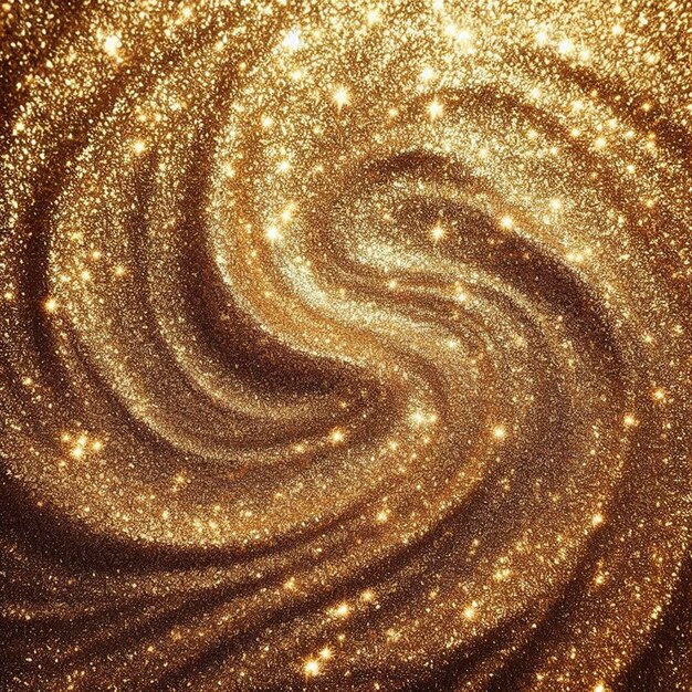 Photo close up of golden glitter textured background