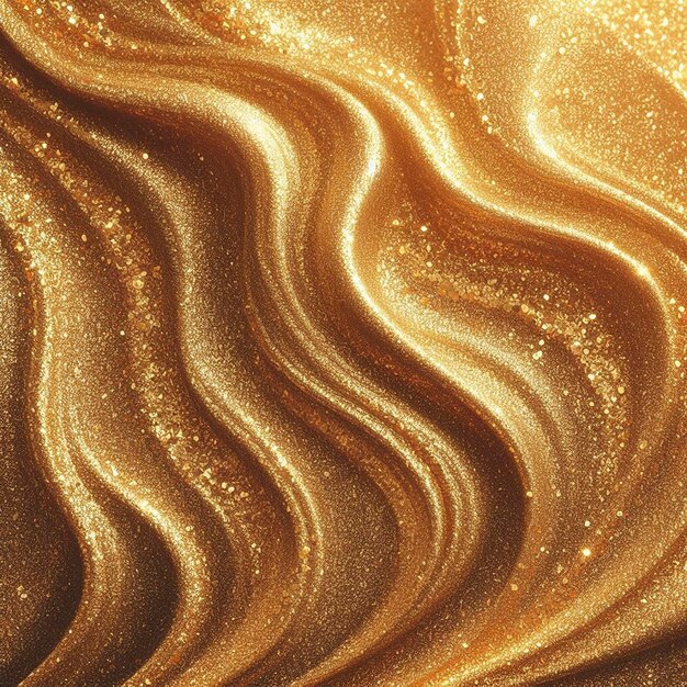 Photo close up of golden glitter textured background