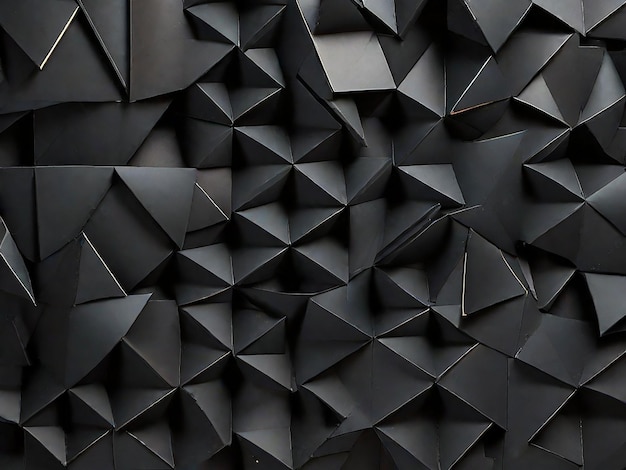 Photo closeup of black geometric shapes abstract background