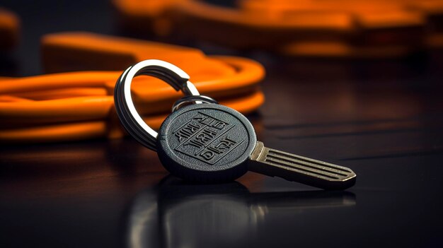 Photo a photo of a closeup of a fitnessthemed keyring