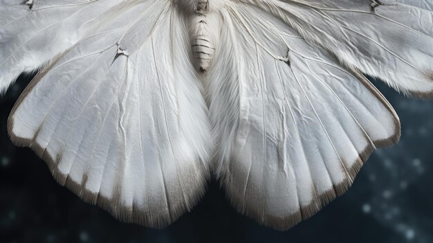 Photo a photo of a closeup of a moth wing moonlit night backdrop