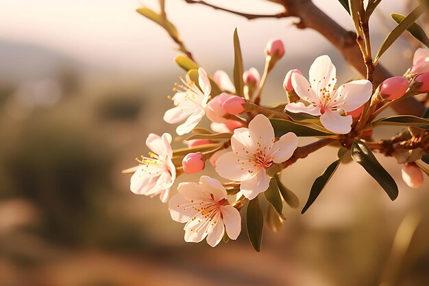 Foto di un primo piano dei fiori dell'olivo