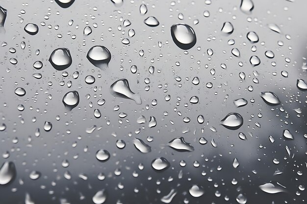 Photo of Closeup of raindrops on a metal surface